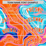 Custom Sky Blue Split Fashion Fluid Pattern Authentic Baseball Jersey