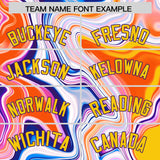 Custom Multi Color Split Fashion Fluid Pattern Authentic Baseball Jersey