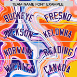 Custom Gold Split Fashion Fluid Pattern Authentic Baseball Jersey