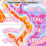 Custom Powder Blue Split Fashion Fluid Pattern Authentic Baseball Jersey