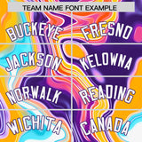 Custom Multi Color Split Fashion Fluid Pattern Authentic Baseball Jersey