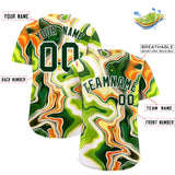 Custom Multi Color Split Fashion Fluid Pattern Authentic Baseball Jersey
