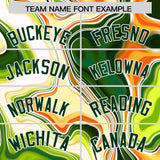 Custom Multi Color Split Fashion Fluid Pattern Authentic Baseball Jersey