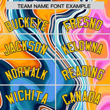 Custom Multi Color Split Fashion Fluid Pattern Authentic Baseball Jersey