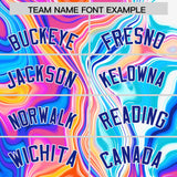 Custom Multi Color Split Fashion Fluid Pattern Authentic Baseball Jersey