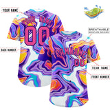 Custom Multi Color Split Fashion Fluid Pattern Authentic Baseball Jersey