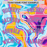 Custom Multi Color Split Fashion Fluid Pattern Authentic Baseball Jersey