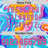 Custom Multi Color Split Fashion Fluid Pattern Authentic Baseball Jersey