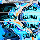 Custom Multi Color Split Fashion Fluid Pattern Authentic Baseball Jersey