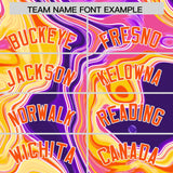 Custom Purple Split Fashion Fluid Pattern Authentic Baseball Jersey