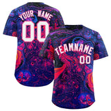 Custom Multi Color Split Fashion Fluid Pattern Authentic Baseball Jersey