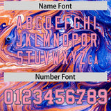 Custom Royal Split Fashion Fluid Pattern Authentic Baseball Jersey