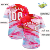 Custom Multi Color Split Fashion Fluid Pattern Authentic Baseball Jersey