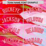 Custom Red Split Fashion Fluid Pattern Authentic Baseball Jersey