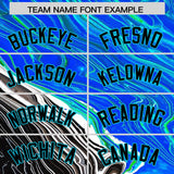 Custom Multi Color Split Fashion Fluid Pattern Authentic Baseball Jersey