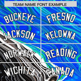 Custom Black Split Fashion Fluid Pattern Authentic Baseball Jersey