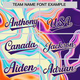 Custom Multi Color Split Fashion Fluid Pattern Authentic Baseball Jersey