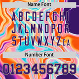 Custom Multi Color Split Fashion Fluid Pattern Authentic Baseball Jersey