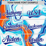 Custom White Split Fashion Fluid Pattern Authentic Baseball Jersey