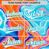 Custom Multi Color Split Fashion Fluid Pattern Authentic Baseball Jersey