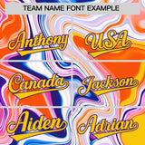 Custom Multi Color Split Fashion Fluid Pattern Authentic Baseball Jersey