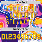 Custom Multi Color Split Fashion Fluid Pattern Authentic Baseball Jersey