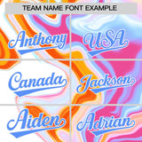 Custom Multi Color Split Fashion Fluid Pattern Authentic Baseball Jersey