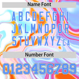 Custom Multi Color Split Fashion Fluid Pattern Authentic Baseball Jersey