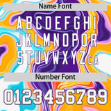 Custom Multi Color Split Fashion Fluid Pattern Authentic Baseball Jersey