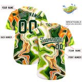 Custom Multi Color Split Fashion Fluid Pattern Authentic Baseball Jersey