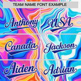 Custom Multi Color Split Fashion Fluid Pattern Authentic Baseball Jersey