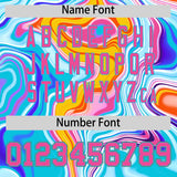 Custom Multi Color Split Fashion Fluid Pattern Authentic Baseball Jersey