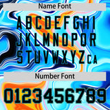 Custom Multi Color Split Fashion Fluid Pattern Authentic Baseball Jersey