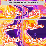 Custom Multi Color Split Fashion Fluid Pattern Authentic Baseball Jersey