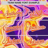 Custom Purple Split Fashion Fluid Pattern Authentic Baseball Jersey