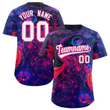 Custom Multi Color Split Fashion Fluid Pattern Authentic Baseball Jersey