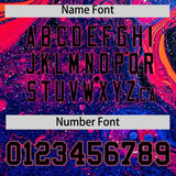 Custom Black Split Fashion Fluid Pattern Authentic Baseball Jersey