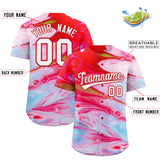 Custom Multi Color Split Fashion Fluid Pattern Authentic Baseball Jersey