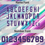 Custom Multi Color Split Fashion Fluid Pattern Authentic Baseball Jersey