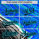 Custom Multi Color Split Fashion Fluid Pattern Authentic Baseball Jersey