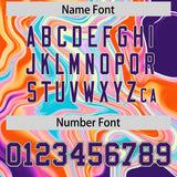 Custom Multi Color Split Fashion Fluid Pattern Authentic Baseball Jersey