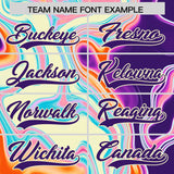 Custom Cream Split Fashion Fluid Pattern Authentic Baseball Jersey