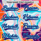 Custom Multi Color Split Fashion Fluid Pattern Authentic Baseball Jersey