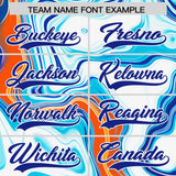 Custom Multi Color Split Fashion Fluid Pattern Authentic Baseball Jersey