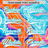 Custom Multi Color Split Fashion Fluid Pattern Authentic Baseball Jersey