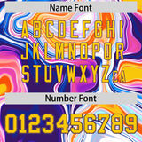 Custom Multi Color Split Fashion Fluid Pattern Authentic Baseball Jersey