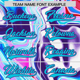 Custom Purple Split Fashion Fluid Pattern Authentic Baseball Jersey