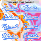 Custom Multi Color Split Fashion Fluid Pattern Authentic Baseball Jersey