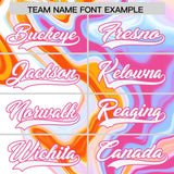 Custom Powder Blue Split Fashion Fluid Pattern Authentic Baseball Jersey