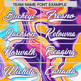 Custom Multi Color Split Fashion Fluid Pattern Authentic Baseball Jersey